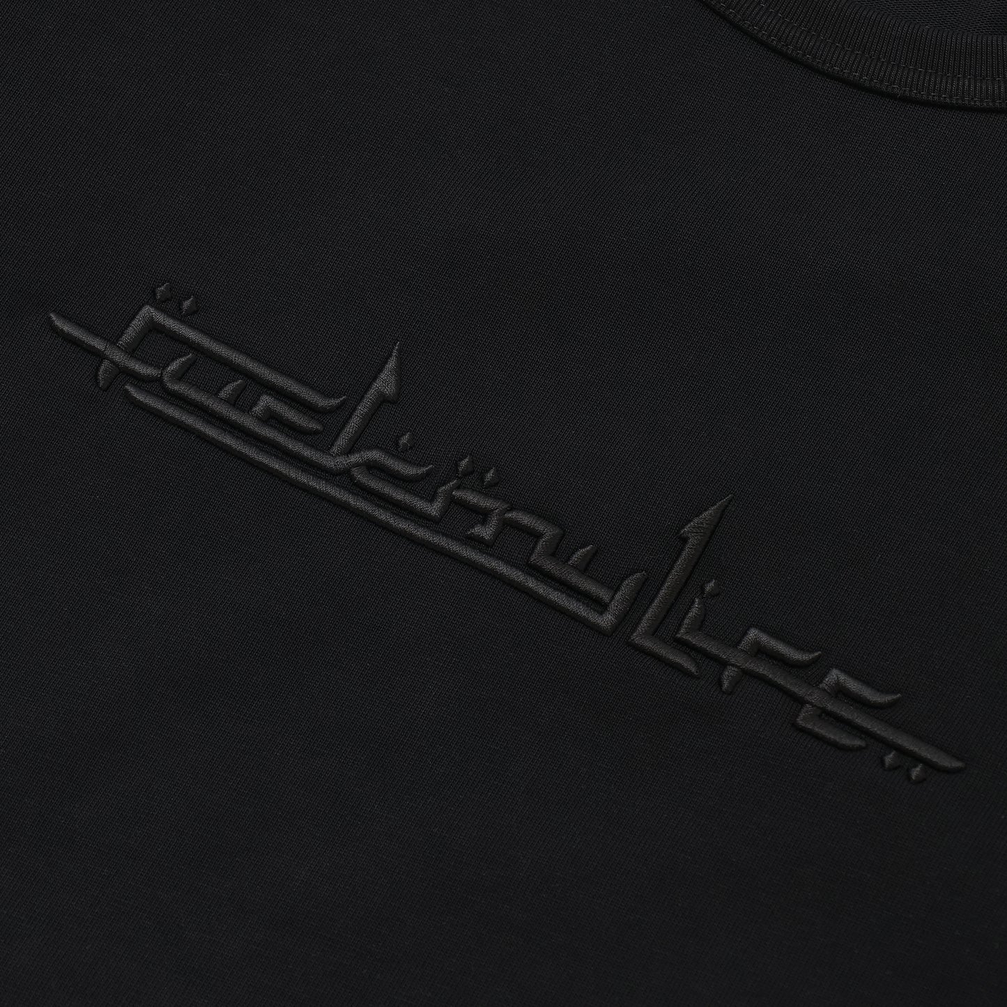 FML Embroidery T-shirt Black×Black