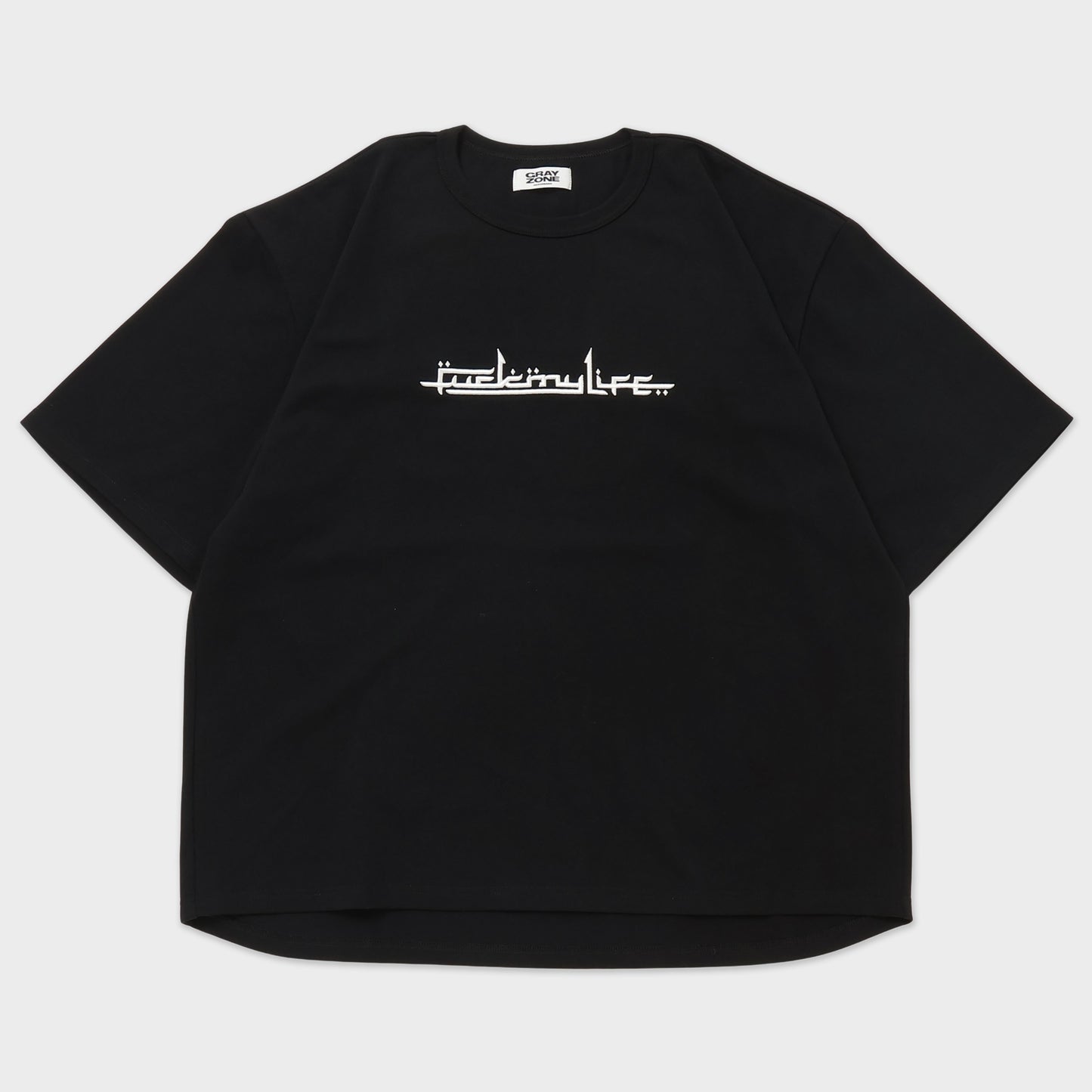 FML Embroidery T-shirt Black×White