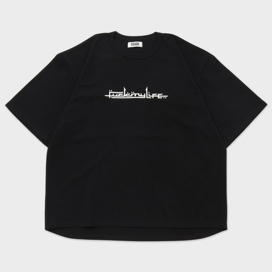 FML Embroidery T-shirt Black×White