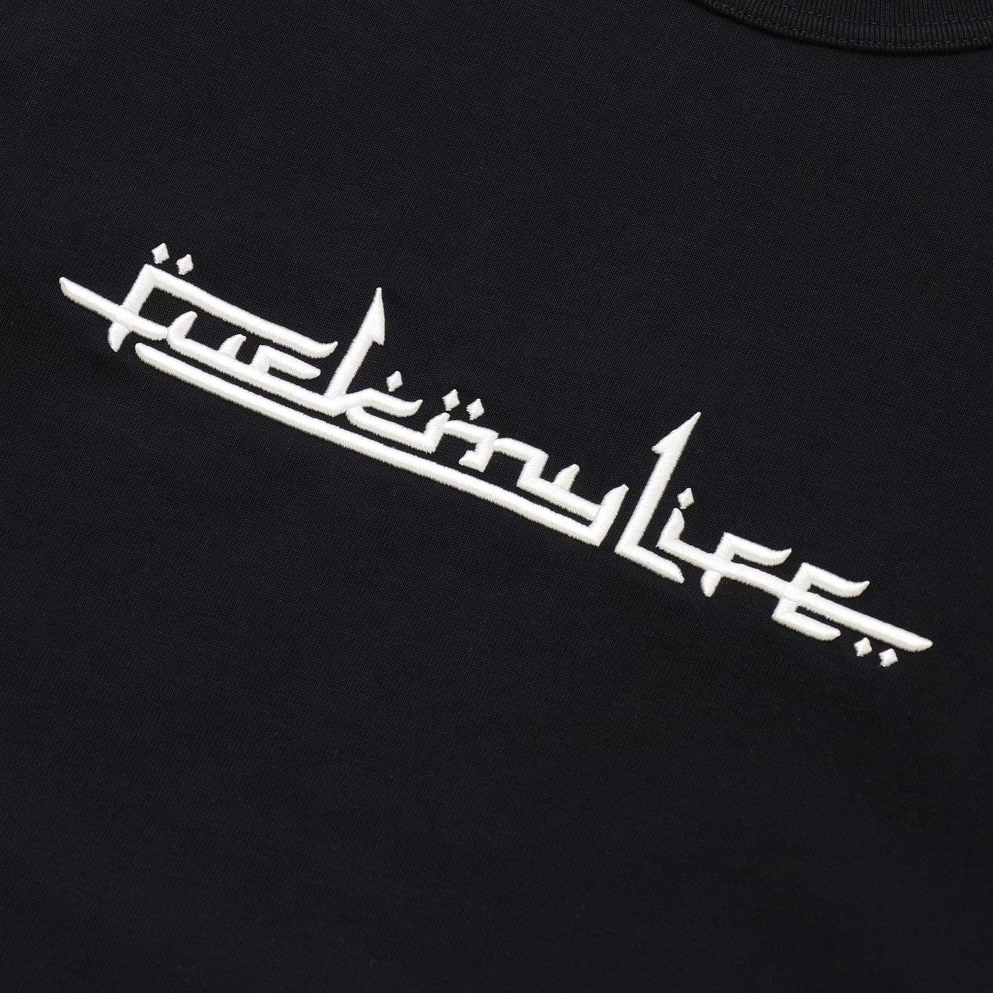 FML Embroidery T-shirt Black×White