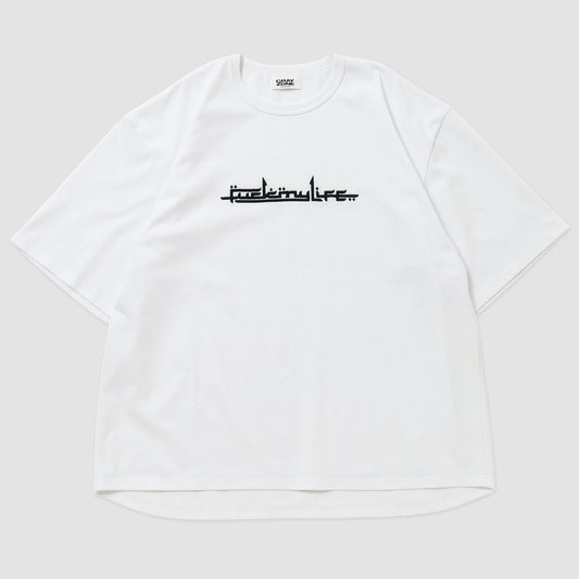 FML Embroidery T-shirt White×Black