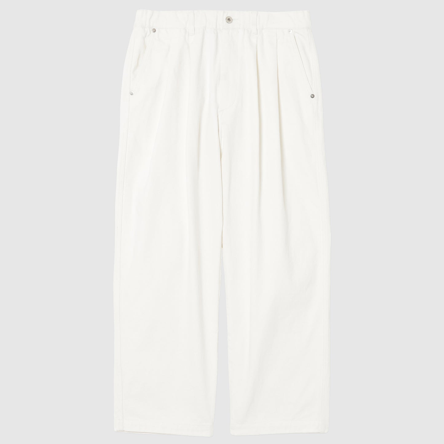 Two Tuck Wide Pants White