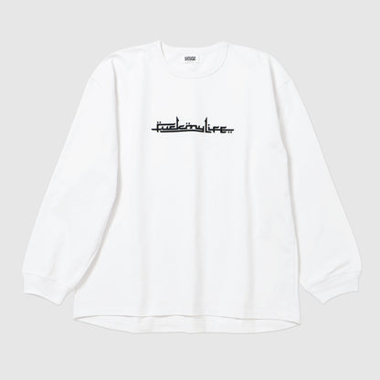FML Embroidery L/S T-shirt White