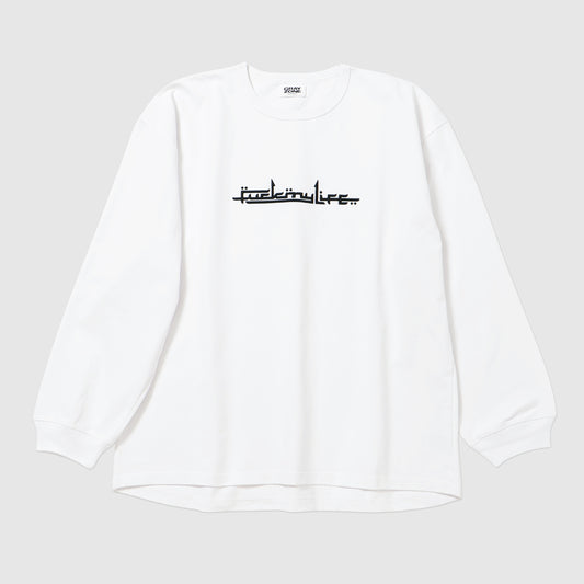 FML Embroidery L/S T-shirt White