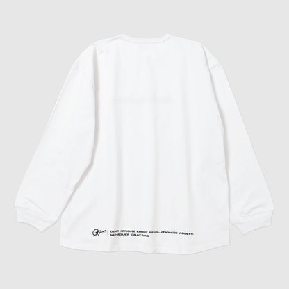 FML Embroidery L/S T-shirt White