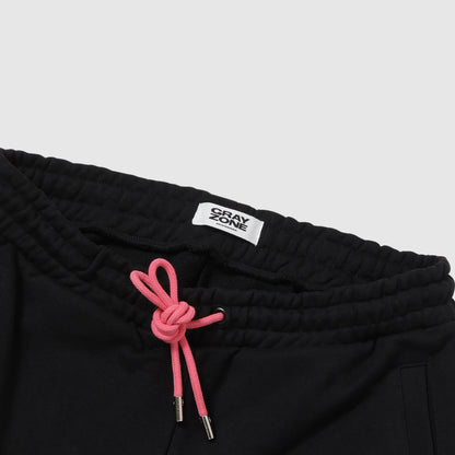 Wide Sweat Pants Black